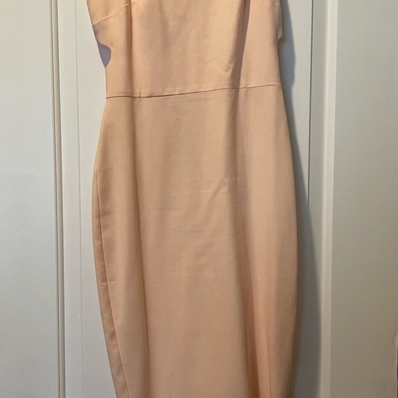 French Connection Peach Apricot Cut Out Bodycon Pencil Dress XXS Size 2 - Picture 3 of 7